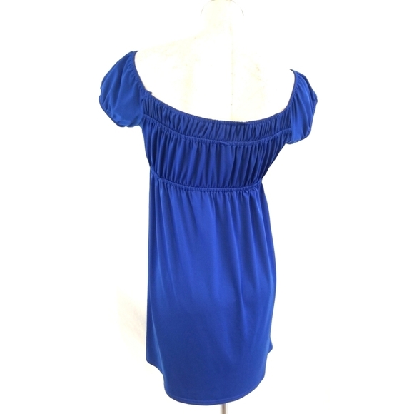 3/$25 Muse Size 8 Blue Babydoll Dress - Picture 4 of 6